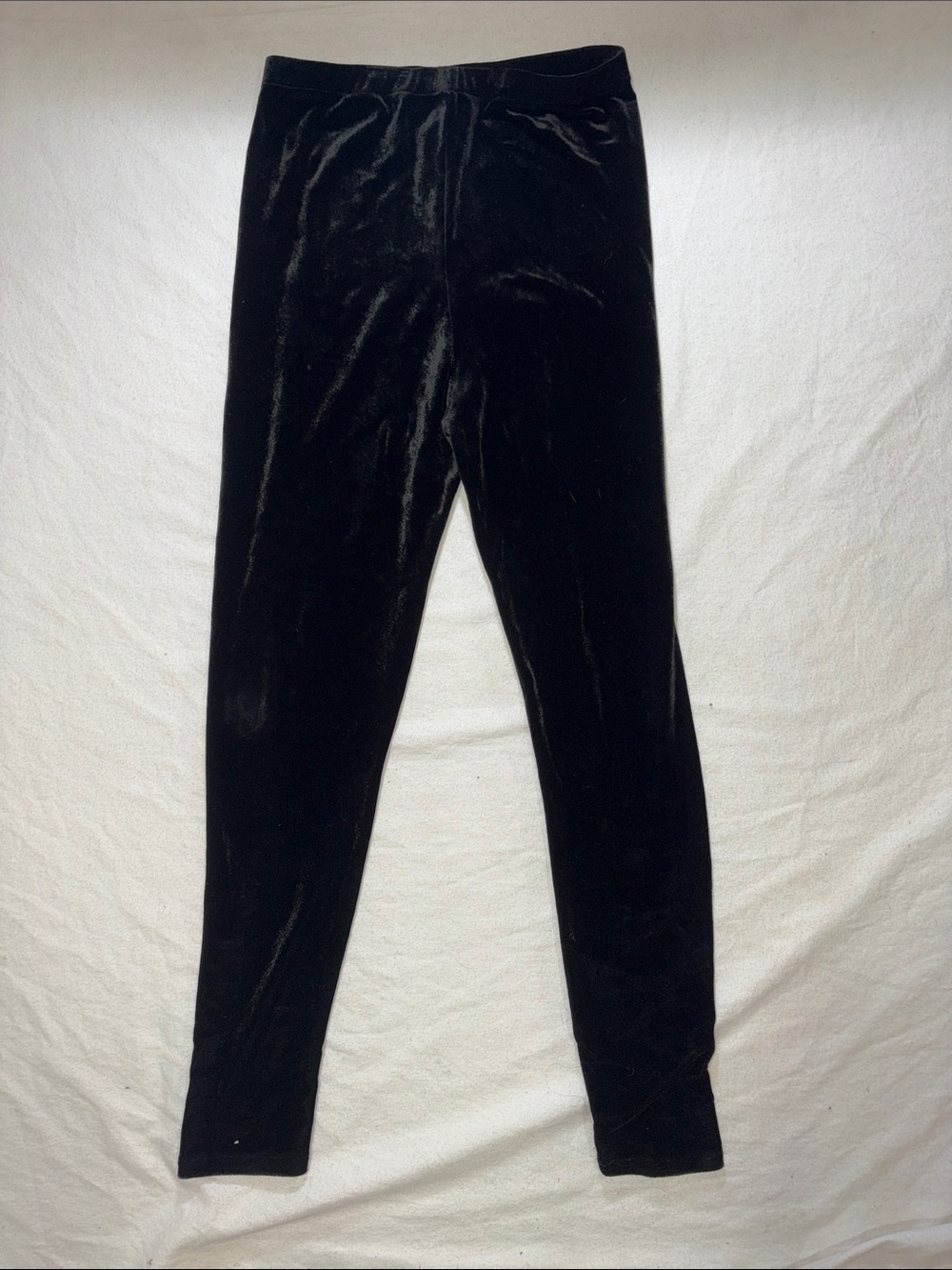 Marigold by Urban Vogue Black Stretch Velvet High Rise Leggings Size M